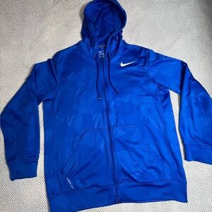 Nike hoodie therma fit size MEDIUM Men  blue.